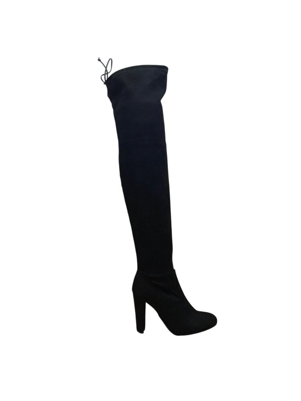 Wild Diva Women’s Black Vegan Suede Over-The-Knee Amaya High Heel Boots Size 6
